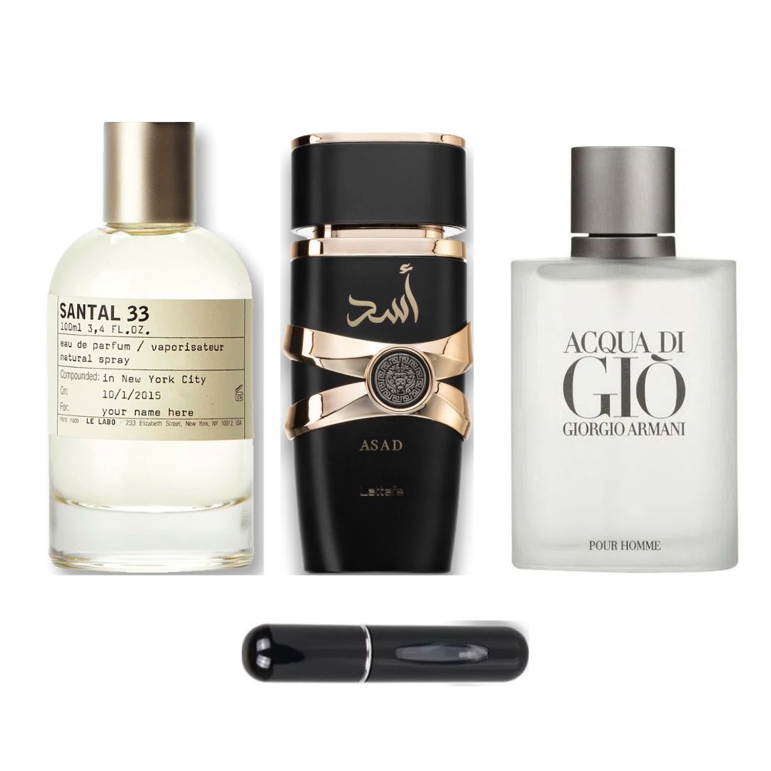 ASADLATAFFA+ACQUADIGIO+SANTAL33+PERFUMER